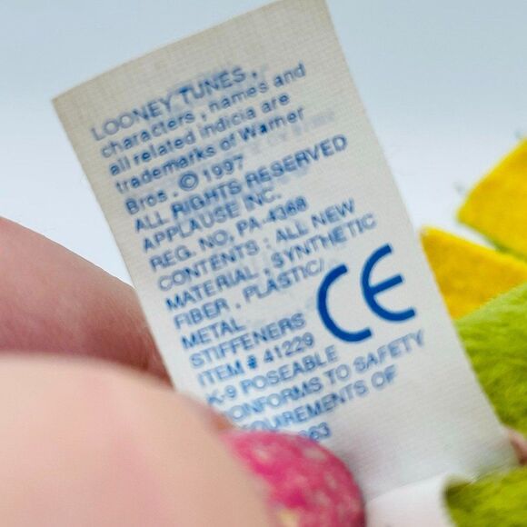 Vintage Looney Tunes K-9 Martian Dog Plush Stuffed Toy Posable by Applause - Picture 7 of 8